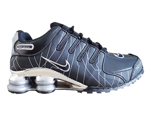 Tênis  Nike Shox NZ Preto e Cromado