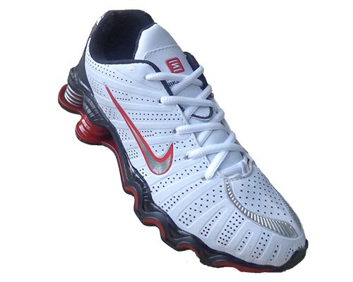 Tênis Nike Shox 12 Branco e Vermelho